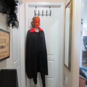 Flame Man Costume Mask & Cape
